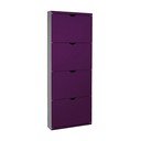 Violets metāla atverams apavu plaukts 51x138x16 cm – Household Pleasure