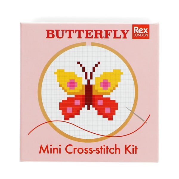 Radošais komplekts Cross-stitch Kit Butterfly – Rex London