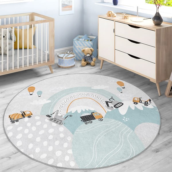 Mazgājams bērnu paklājs ø150 cm Snowy Hills – Mila Home-image-1