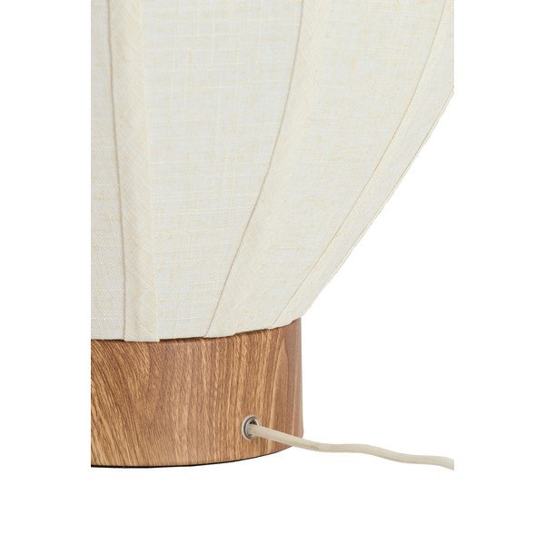 Krēmkrāsas metāla galda lampa ar auduma abažūru (augstums 36 cm) Kyzo – Light & Living-image-2