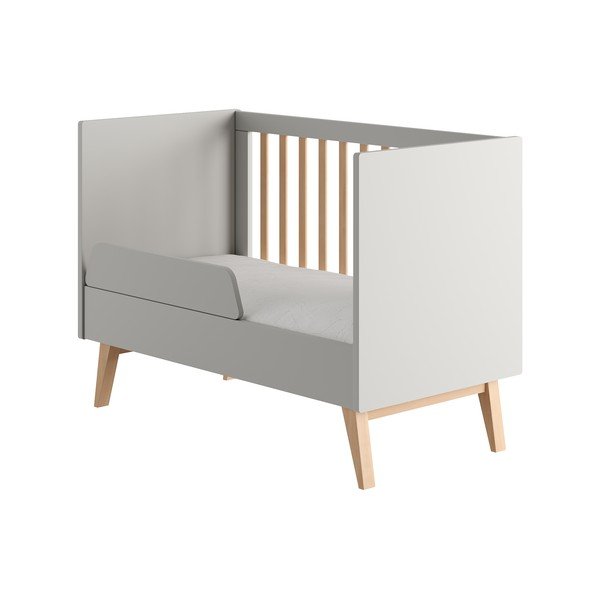 Pelēka bērnu gultiņa 60x120 cm Swing – Pinio-image-2