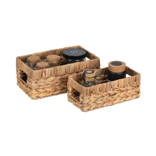 Uzglabāšanas grozi (2 gab.) no ūdens hiacintes 16x26x11 cm Cynthia – Wenko
