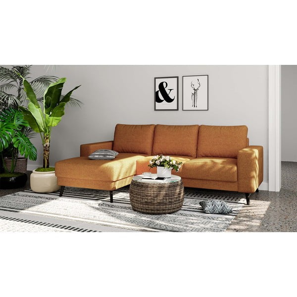 Oranžs stūra dīvāns (kreisais stūris) Fynn – Ghado-image-1