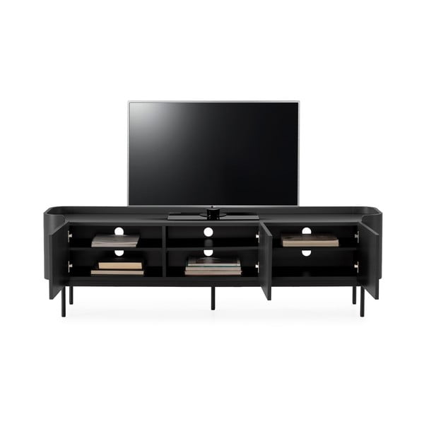 Melns TV galdiņš 180x55x40 cm Willa – MOME-image-2