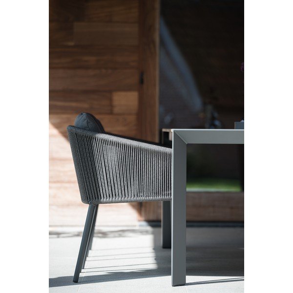 Melns metāla dārza krēsls Omer – Diphano-image-1
