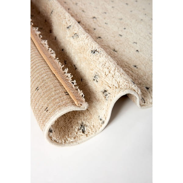 Melns/krēmkrāsas paklājs 140x200 cm Dottie Black – Universal-image-1