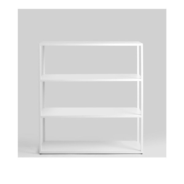Balta grāmatu skapis CustomForm Hyllermetal, augstums 110 cm-image-4
