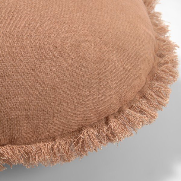 Brūna spilvendrāna Kave Home Clarice, ø 45 cm-image-1