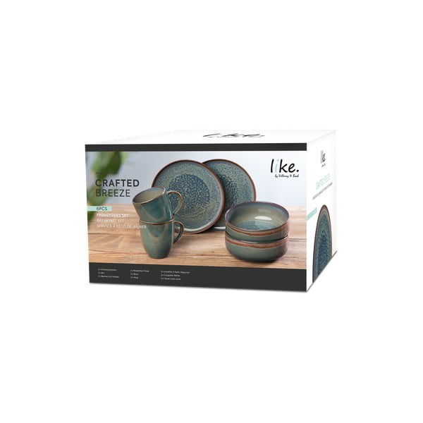 Porcelāna pusdienu komplekts (6 gab.) Crafted Breeze – like | Villeroy & Boch-image-1