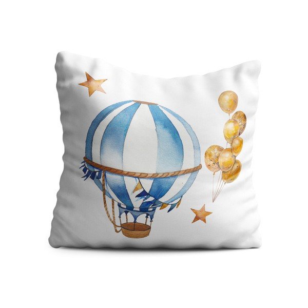 Bērnu spilvens OYO Kids Gaisa balona piedzīvojumi, 40 x 40 cm