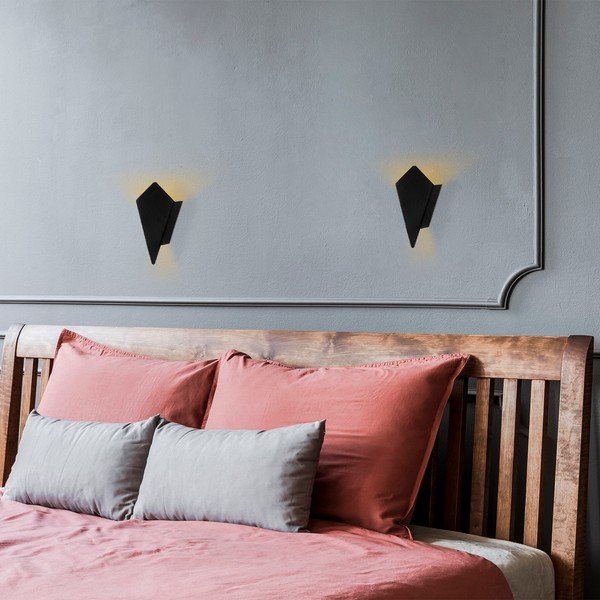 Melna sienas lampa Cut – Opviq lights-image-3