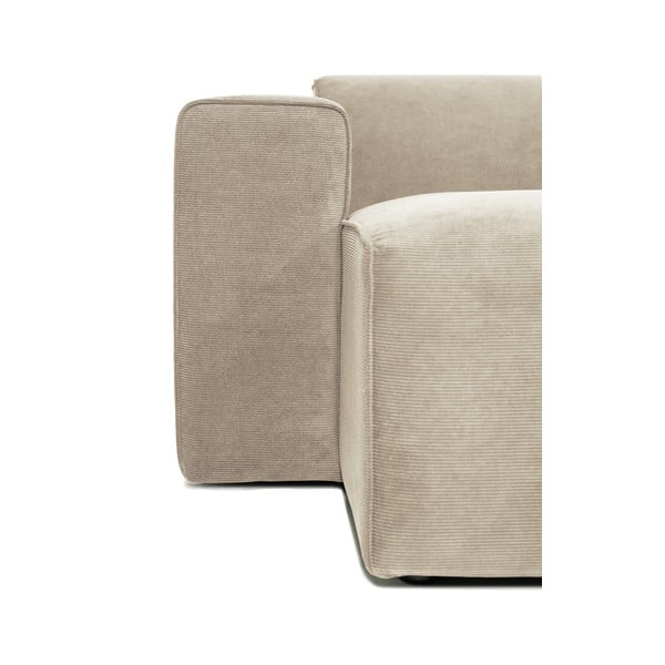 Bēšs velveta dīvāna stūra modulis Scandic Sting, kreisais stūris-image-4