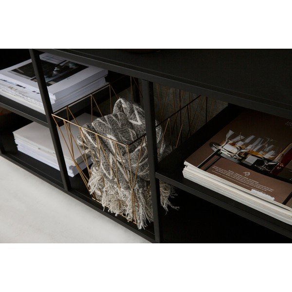 Melns metāla plaukts Canett Brooks, platums 140 cm-image-3