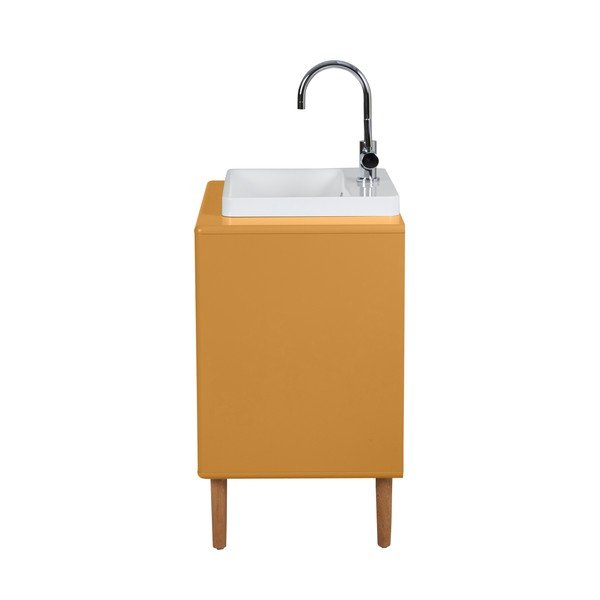 Sinepju dzeltens piekarams skapītis ar izlietni un bez jaucējkrāna 80x62 cm Color Bath – Tom Tailor-image-3