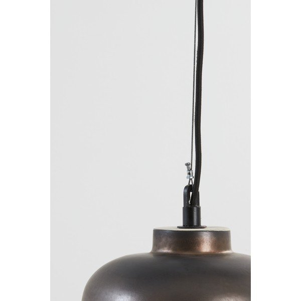Bronzas krāsas piekaramā lampa ar keramikas abažūru ø 22,5 cm Dena – Light & Living-image-4