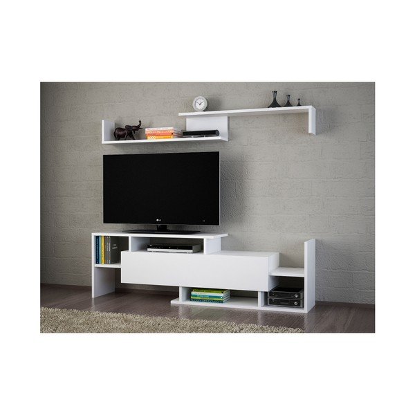 Balts TV plauktu komplekts 154x42 cm Dream – Kalune Design-image-4