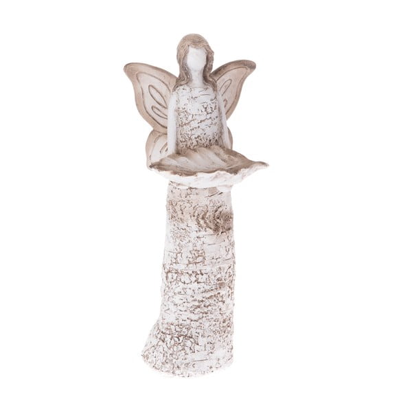 Balta putnu barotava eņģeļa formā Dakls, augstums 37 cm