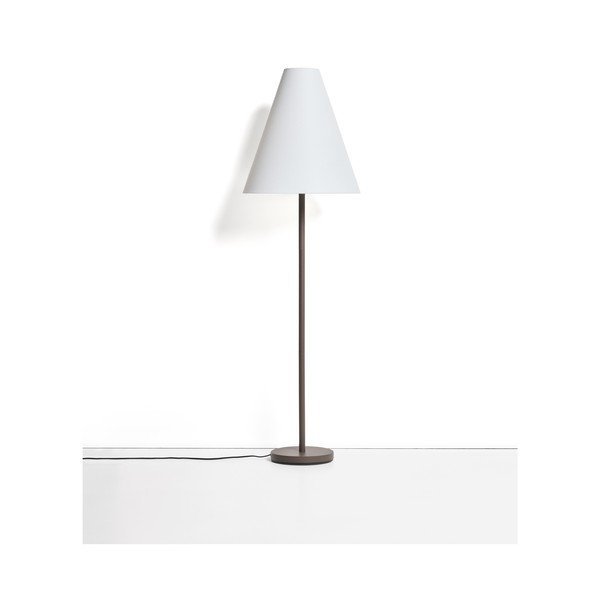 Brūna stāvlampa ar auduma abažūru (augstums 153 cm) Navat – Kave Home-image-4