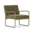 Zaļš atpūtas krēsls no šenila auduma Vince – MOME