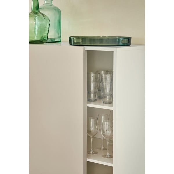 Bēša/krēmkrāsas augsta kumode ar bīdāmām durvīm 120x140 cm Nube – Teulat-image-1