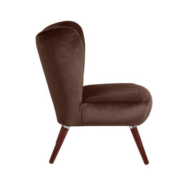 Tumši brūns krēsls Max Winzer Sari Velvet-image-2