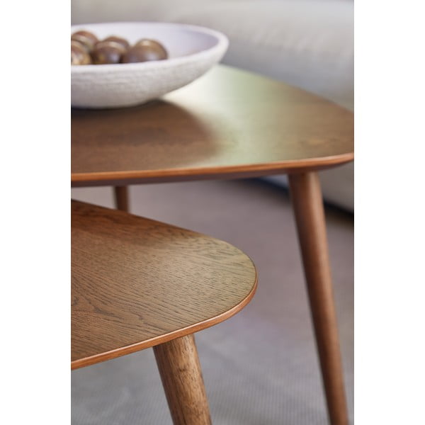 Brūni žurnālgaldiņi ar ozolkoka imitāciju (2 gab.) 70x100 cm Adda – Unique Furniture-image-2