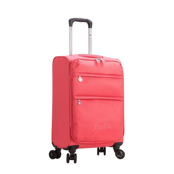 Rozā bagāžas soma uz 4 riteņiem Lulucastagnette Luciana, 101 l-image-4