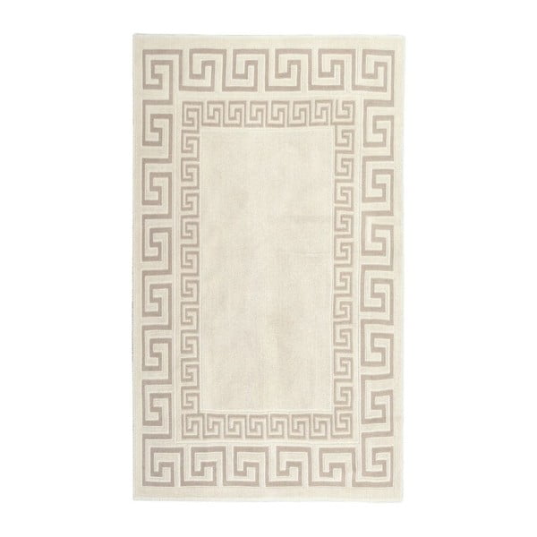 Krēmkrāsas un balts kokvilnas paklājs Orient 60 x 90 cm