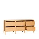 Dabīga toņa kumode ar ozolkoka imitāciju 150x65x40 cm Forma – Hübsch