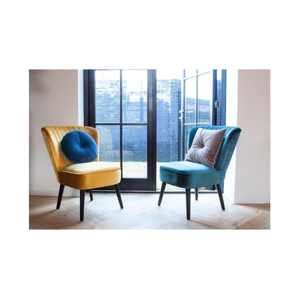 Zils kokvilnas spilvens PT LIVING, ⌀ 45 cm-image-3
