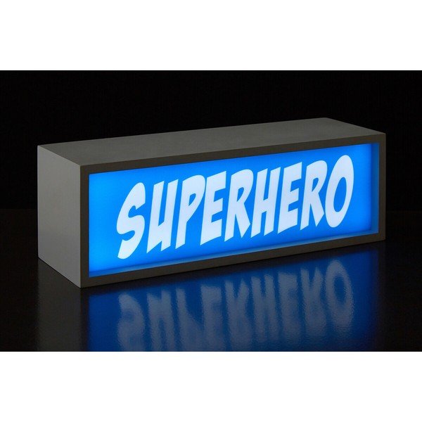 Zils gaismas dekors uz baterijām Superhero – Premier Housewares-image-1