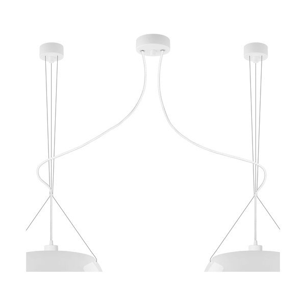 Balta dubultā spīdīga piekaramā lampa Sotto Luce MOMO-image-2