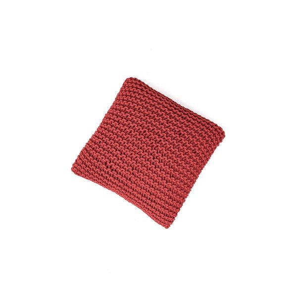 Sarkans pufs no trikotāžas Knit – Bonami Essentials-image-3