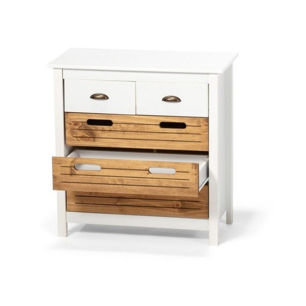 Balta priedes kumode ar 5 atvilktnēm Bonami Essentials Ibiza-image-1