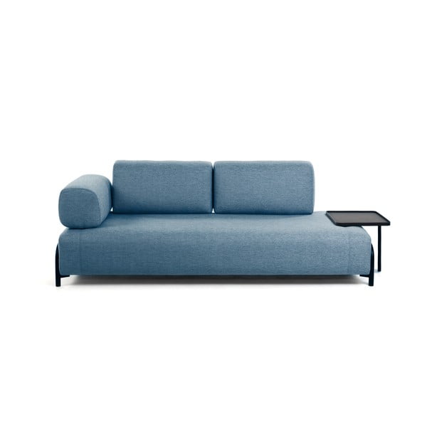 Zils dīvāns ar metāla galdiņu Kave Home Compo