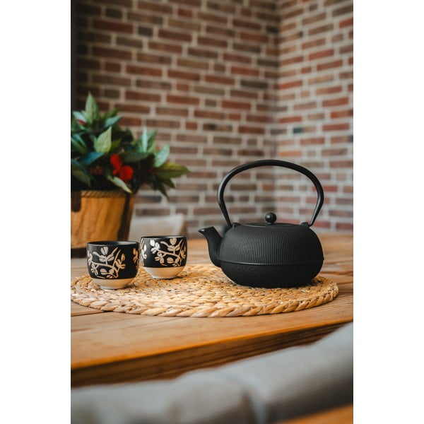 Melns porcelāna/čuguna tējas piederumu komplekts Sichuan – Bredemeijer-image-1