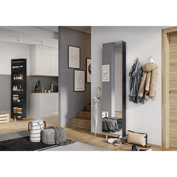 Antracīta pelēks priekšnama skapītis 50x195x18 cm Rotary – Germania-image-1