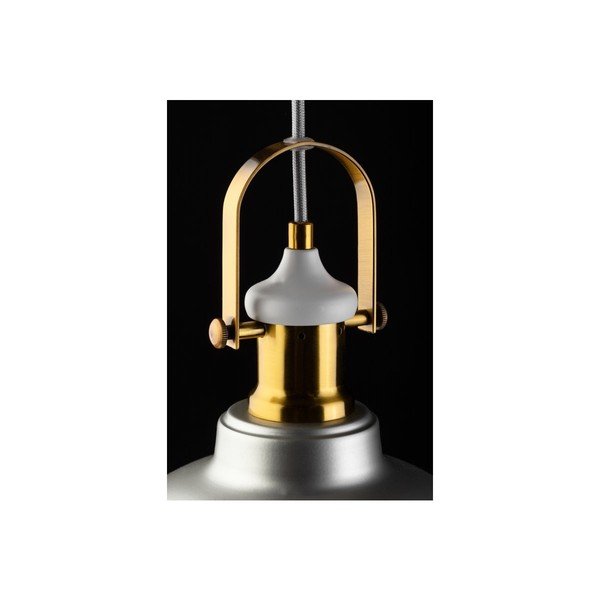 Sudraba krāsas piekaramā lampa ar metāla abažūru ø 22 cm Zenit – GTV-image-2