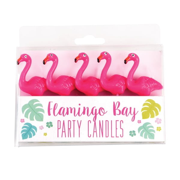 5 Rex London Flamingo svētku sveču komplekts