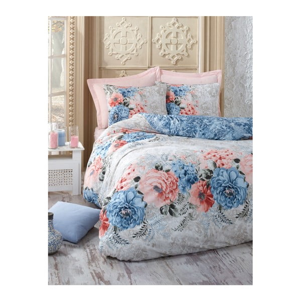 Gultas veļa vienai gultai ar kokvilnas gultas pārklāju Floralista, 160 x 220 cm