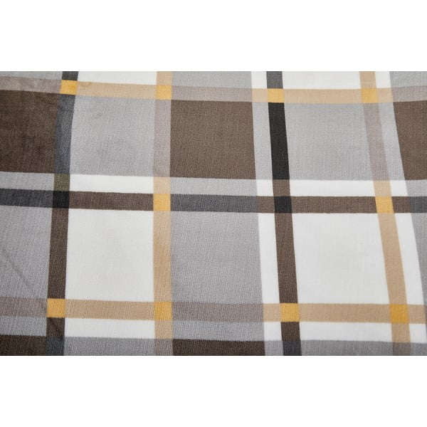 Pelēka/brūna vienguļamā mikroplīša gultas veļa 140x200 cm – My House-image-4