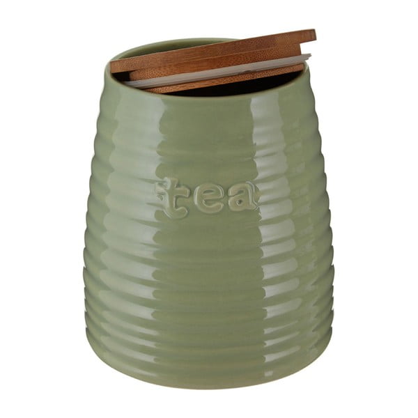 Zaļa tējas kaste ar bambusa vāku Premier Housewares Winnie, 950 ml