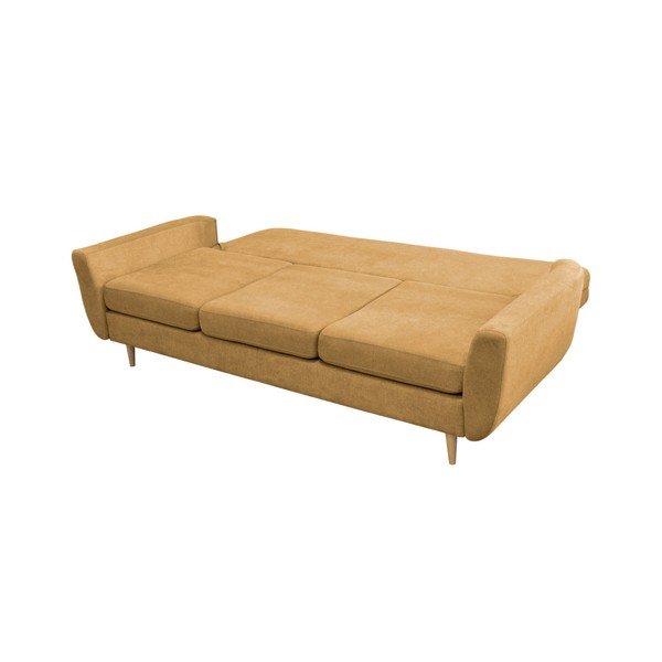Dzeltens dīvāns ar gaišām kājām Mazzini Sofas Rose-image-3