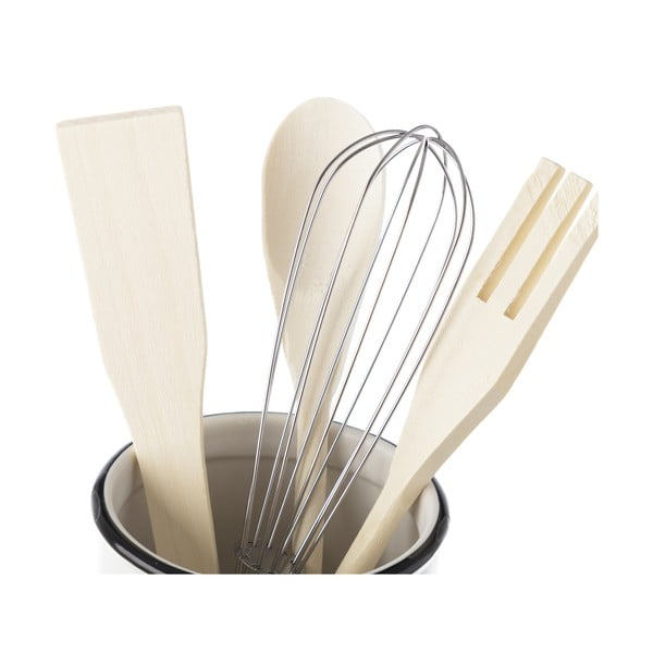 Bambusa virtuves piederumu komplekts ar statīvu (4 gab.) – Casa Selección-image-1