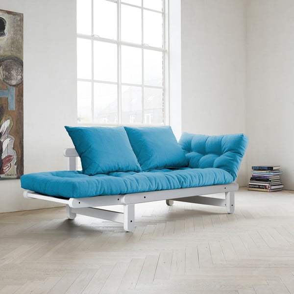 Dīvāns gulta Karup Beat White/Horizon Blue