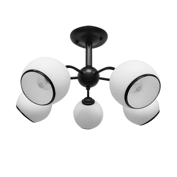 Melnbalta griestu lampa ar stikla abažūru 56x56 cm Marinen – Candellux Lighting