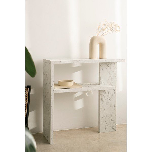 Balts konsoles galds 30x80 cm Dante – Really Nice Things-image-3