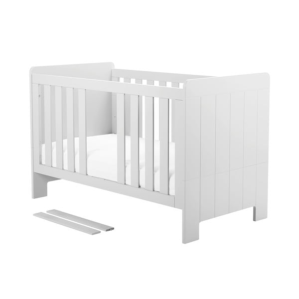 Balta regulējama bērnu gultiņa Pinio Calmo, 140 x 70 cm-image-3