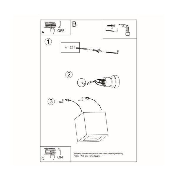 Melna sienas lampa Leo – Sollux-image-4