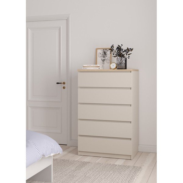 Krēmkrāsas kumode 77x121x50 cm Naia – Tvilum-image-1